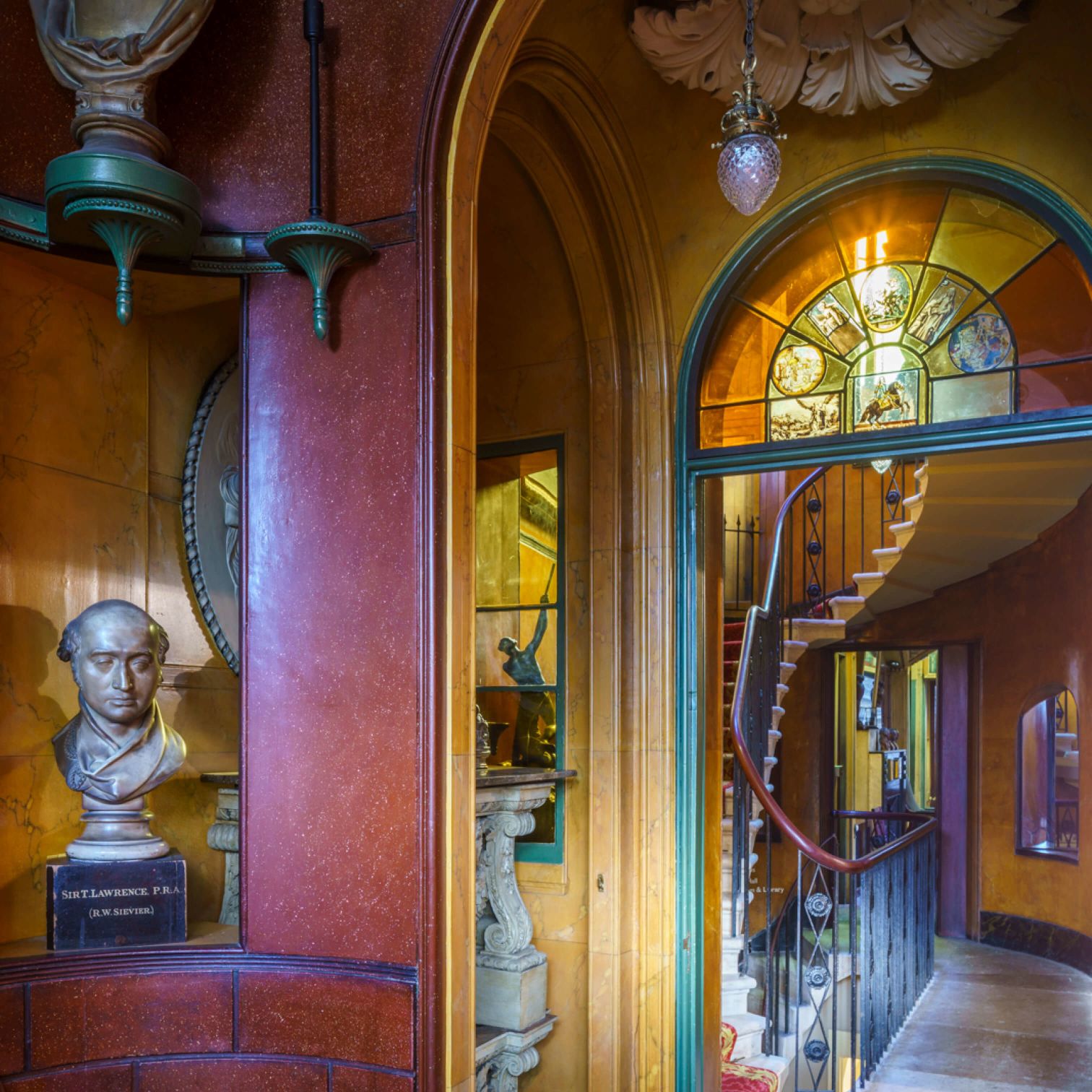 A Room With Statues And Art