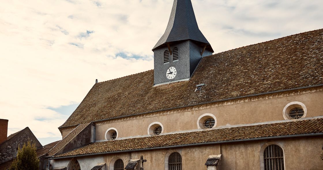 A Clock On A Tower