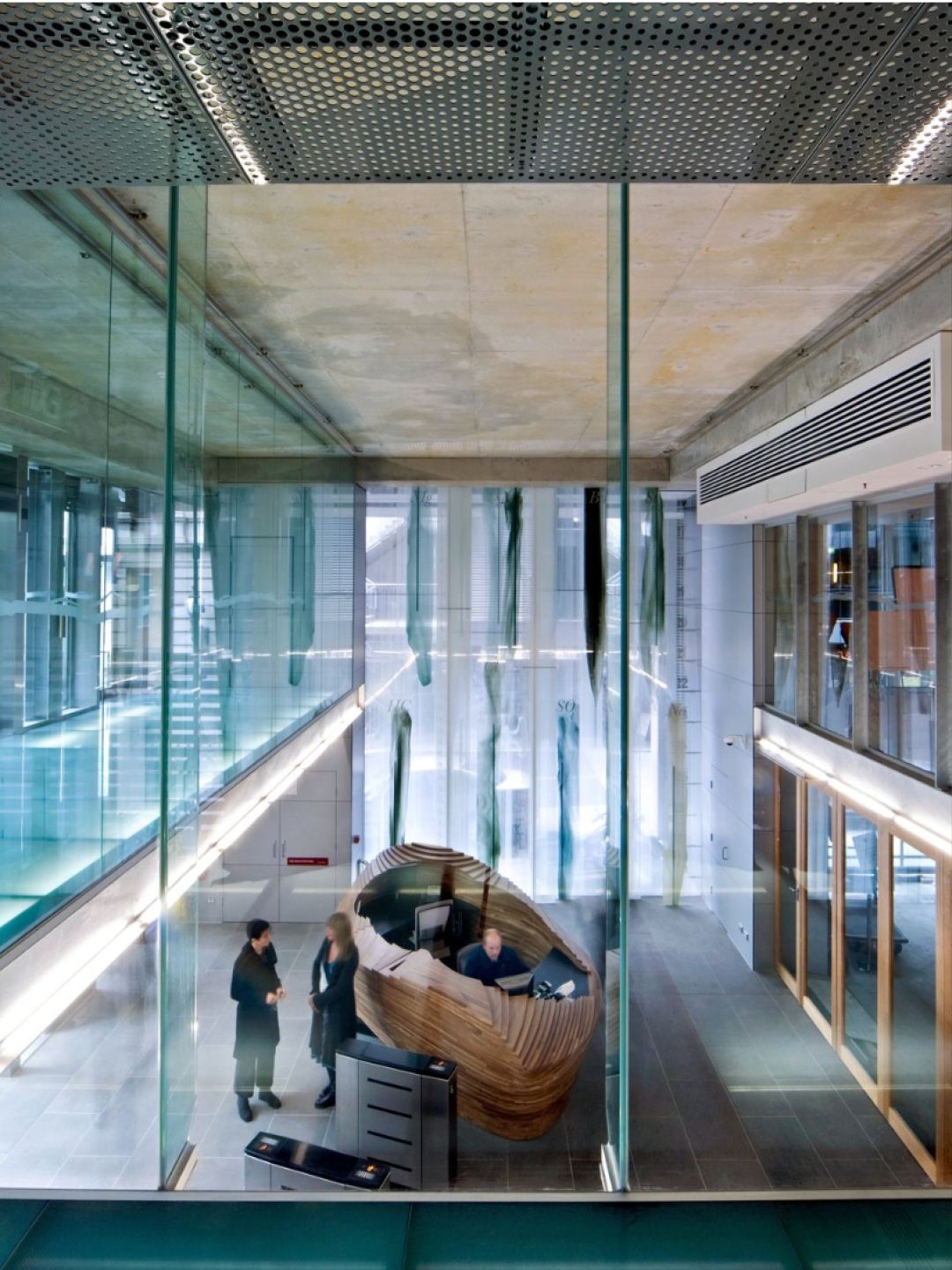 A Group Of People In A Building