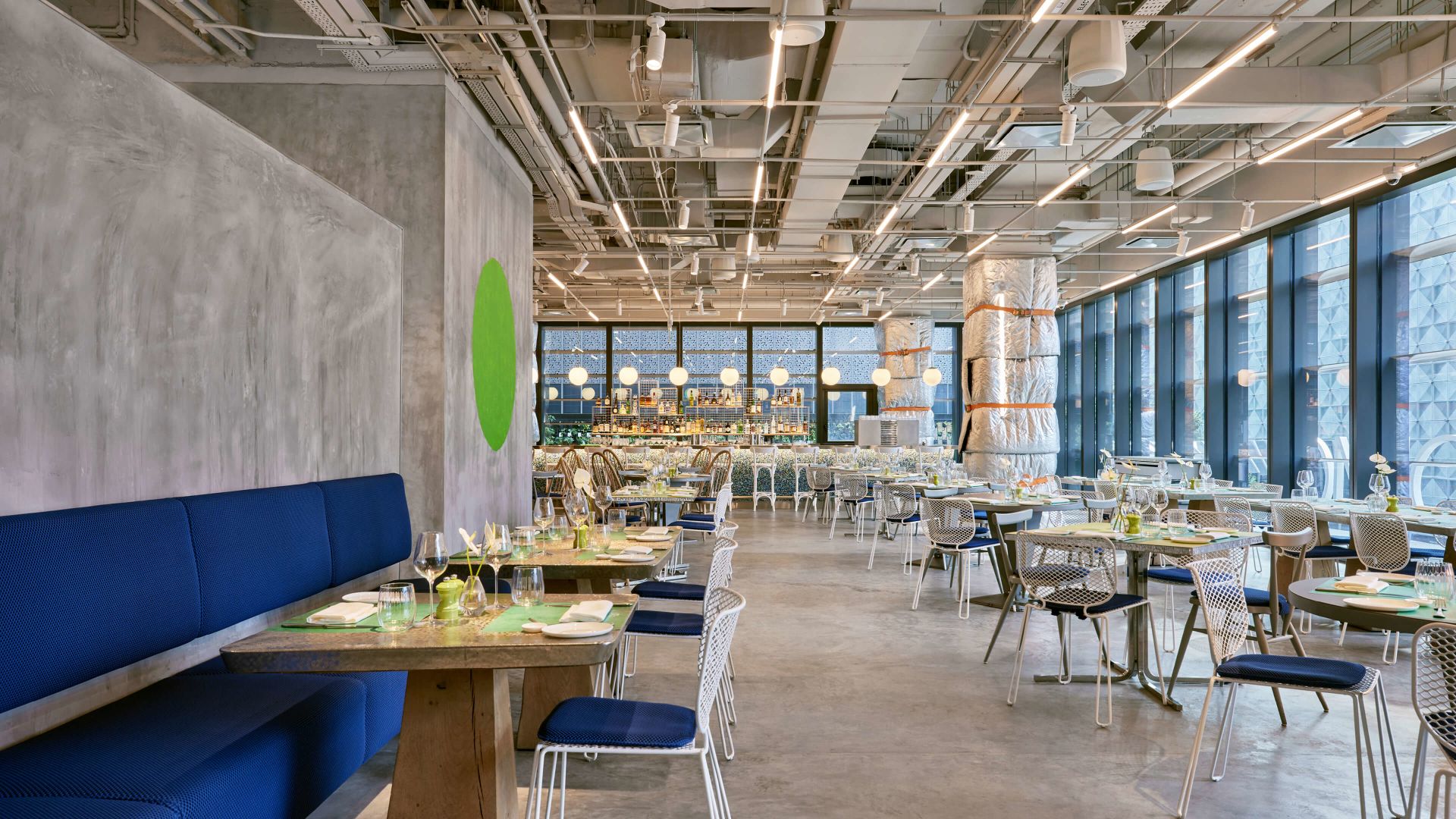 A Room With Tables And Chairs