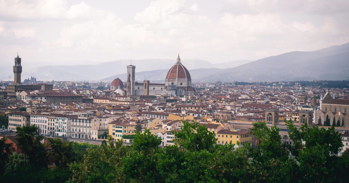 A City With A Domed Building
