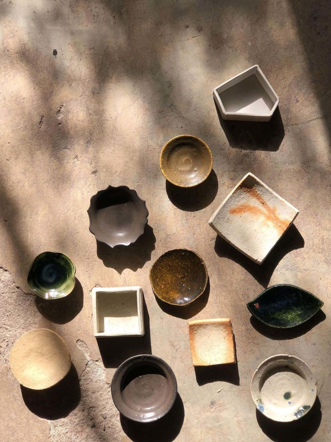 A Group Of Objects On A Surface