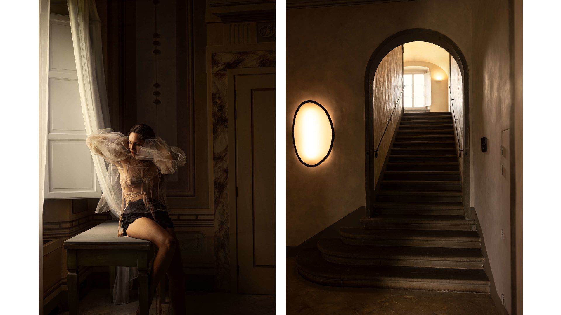 A Person Sitting On A Staircase