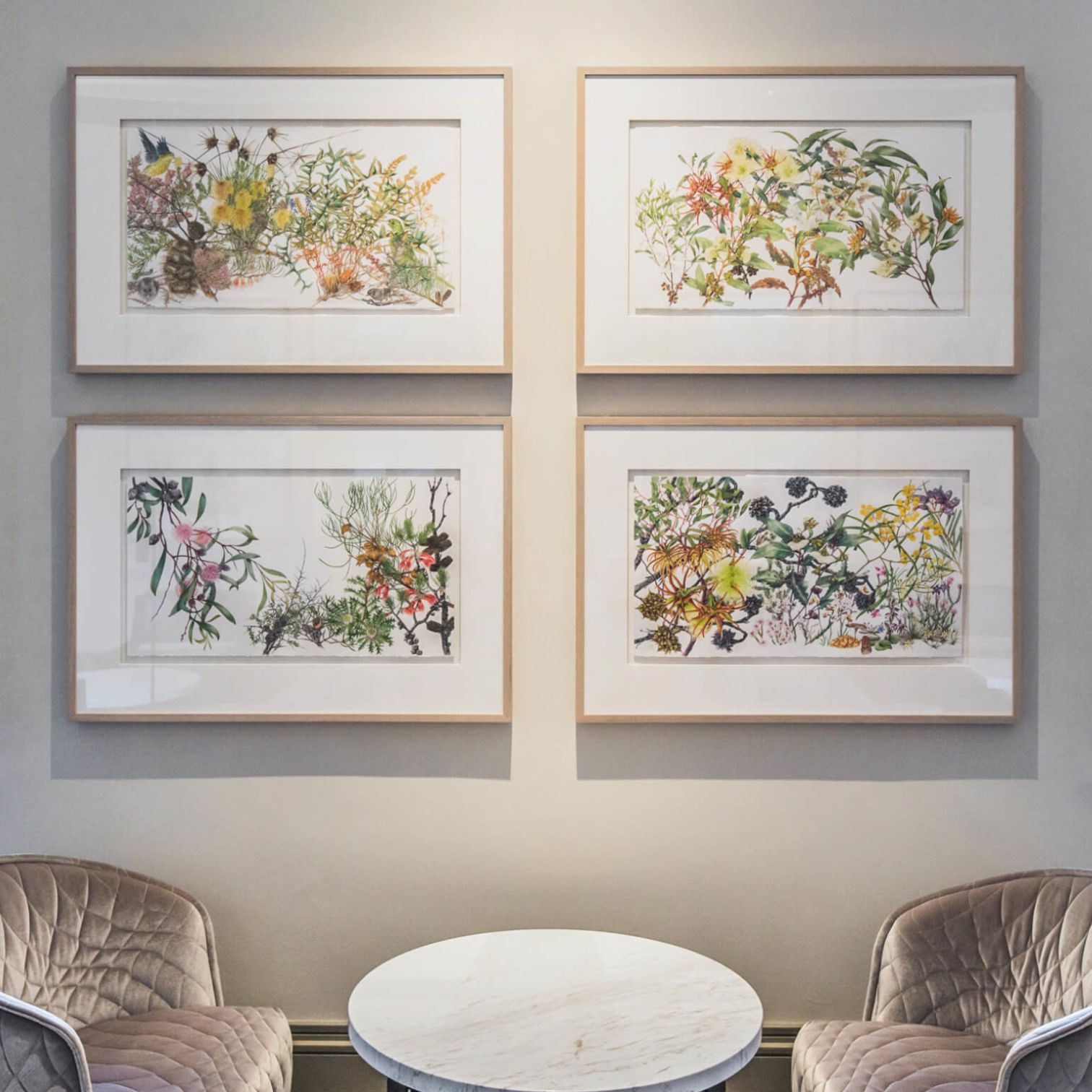 A Wall With Pictures On It