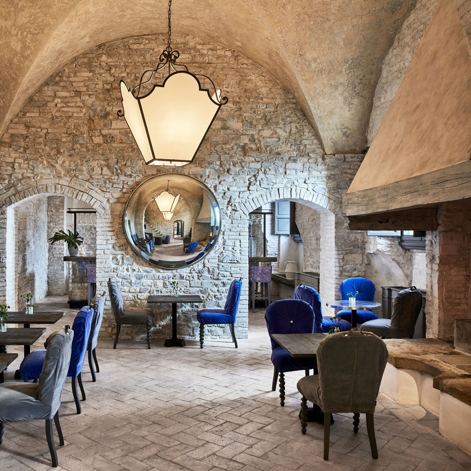 A Room With Chairs And Tables