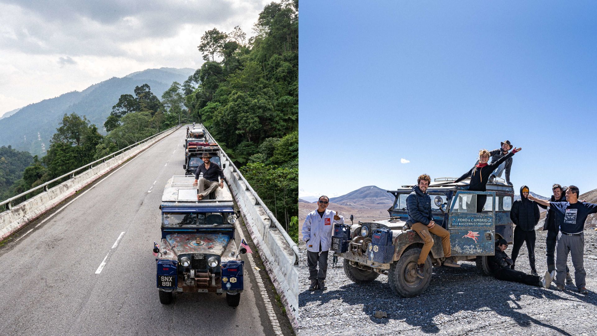 A Group Of People On A Road With A Truck And A Group Of People On The Side