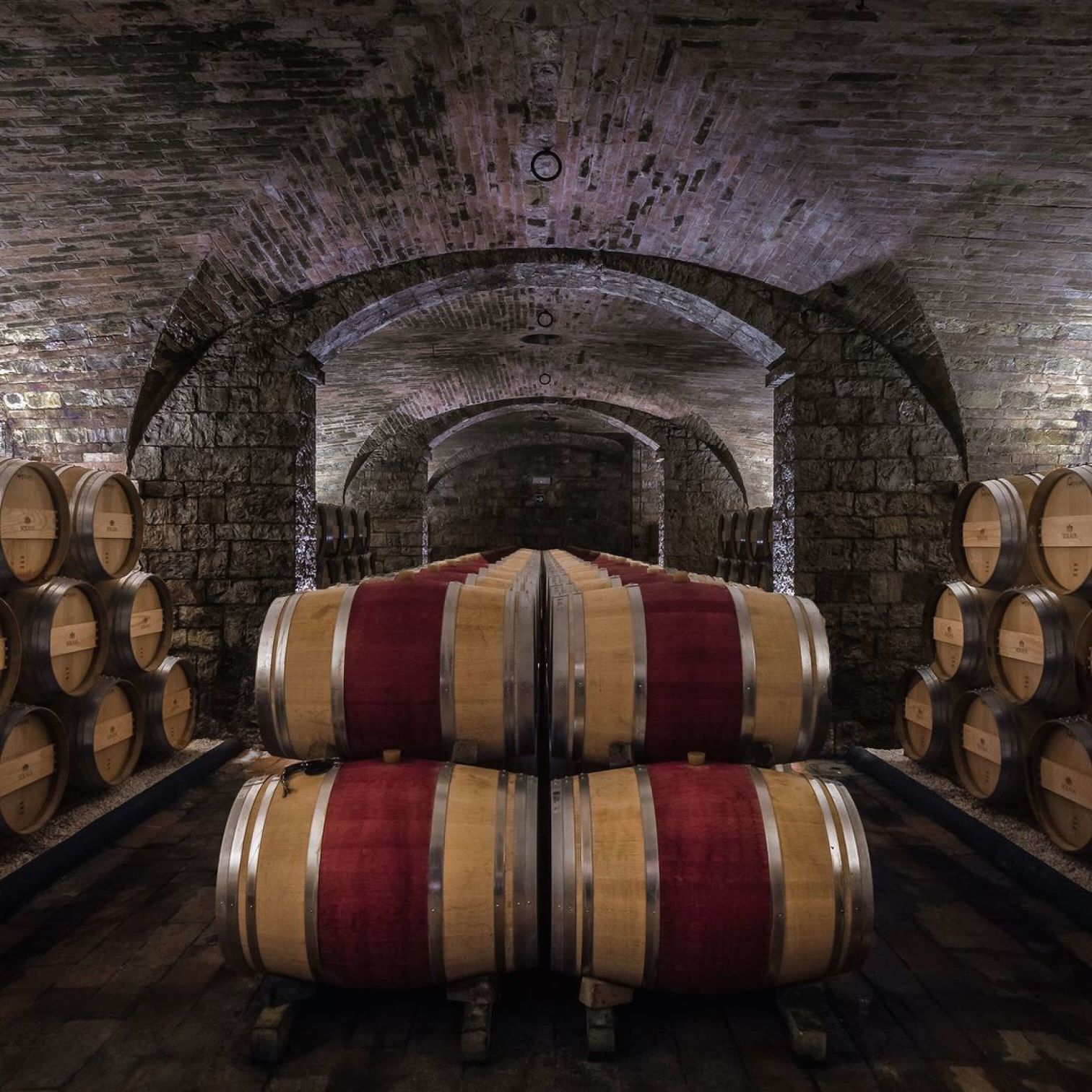 A Large Stack Of Barrels