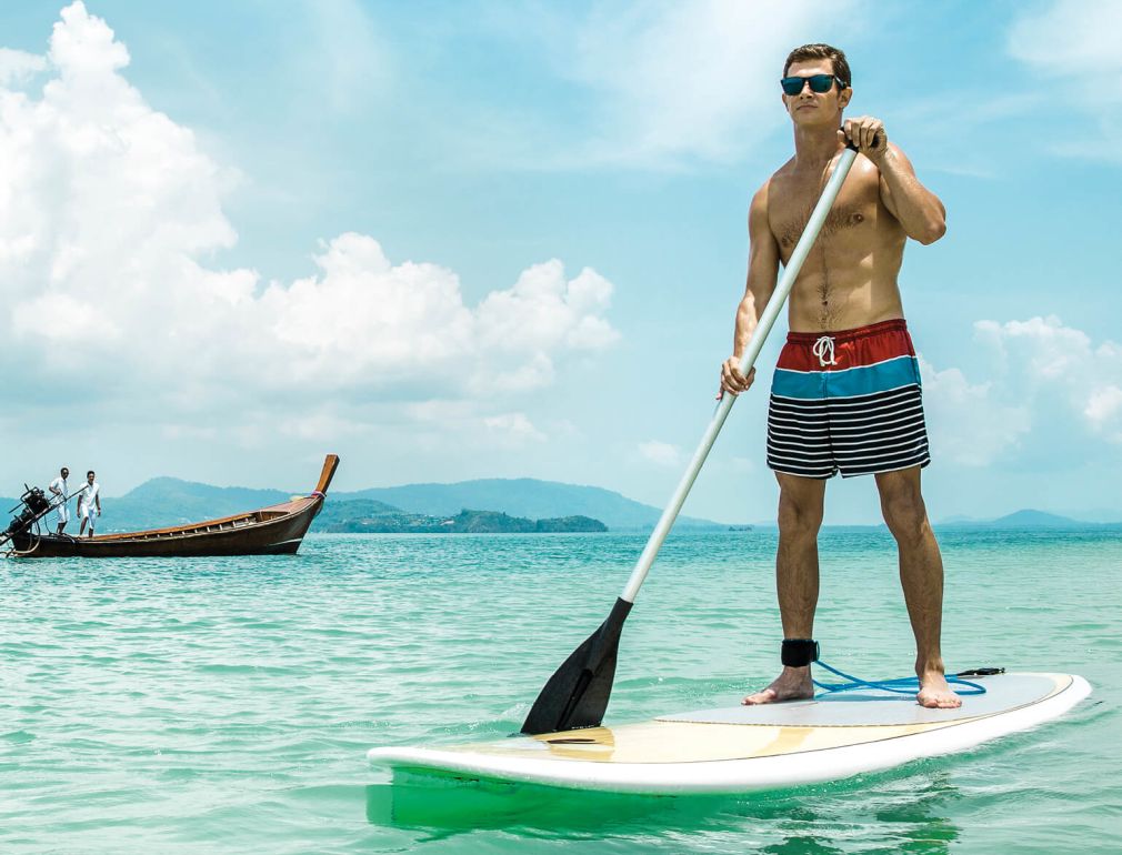 A Man On A Surfboard