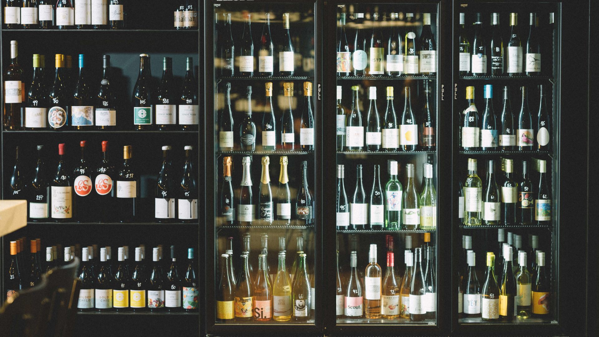 A Group Of Bottles Of Alcohol