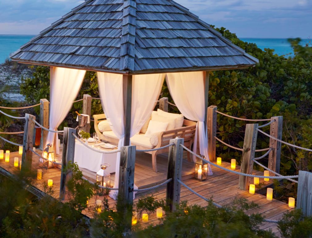 A Gazebo With A Fence Around It
