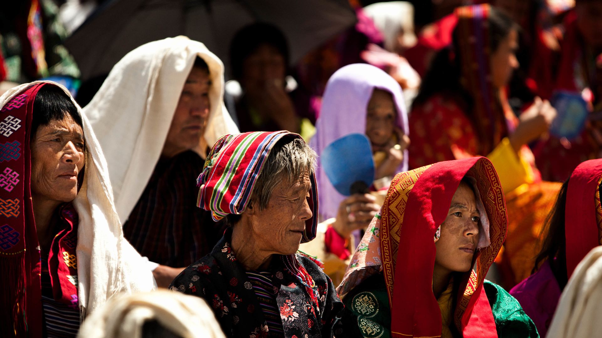 A Group Of Women Wearing Head Scarves