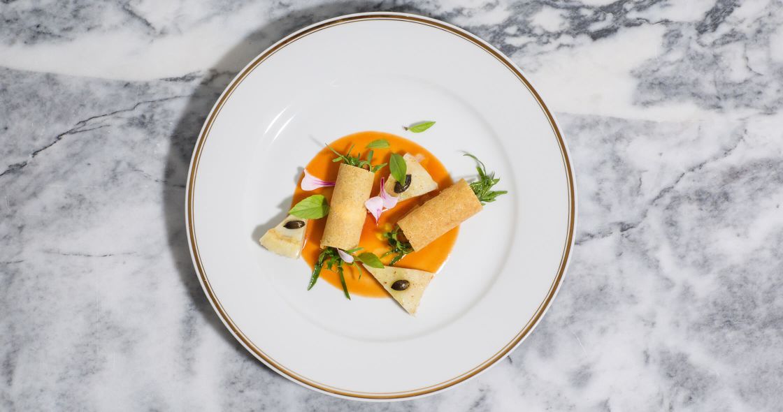 A Plate With Food On It