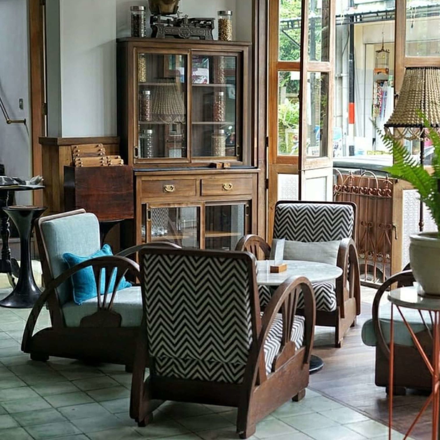 A Room With Chairs And A Table