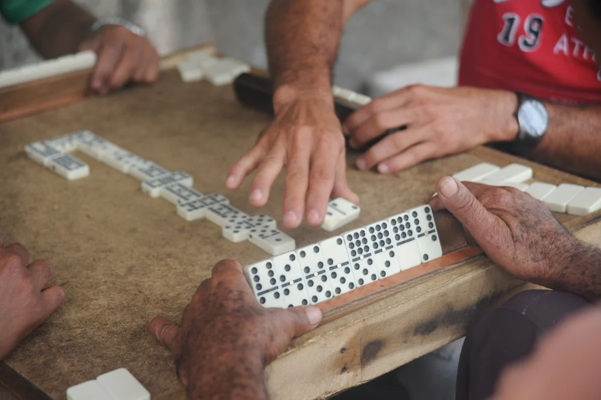 Cubans playing dominoes