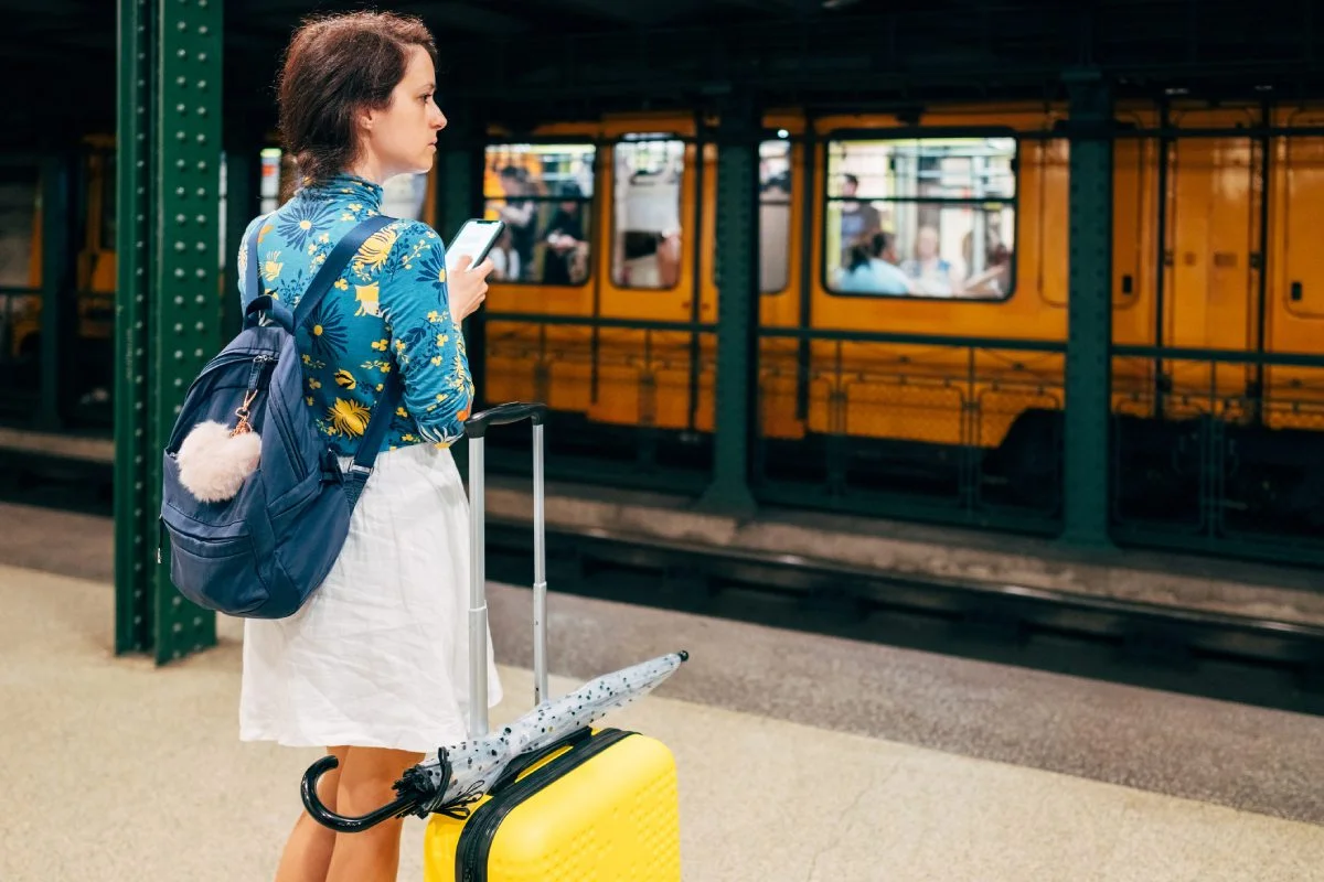 Girl in the subway in Budapest