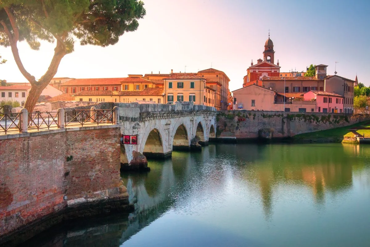 Tiberius Bridge in Rimini