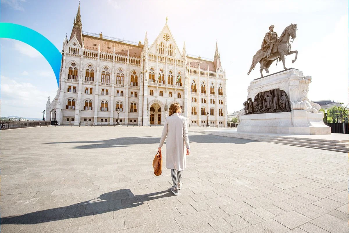 Woman in a Square in Budapest © iStock